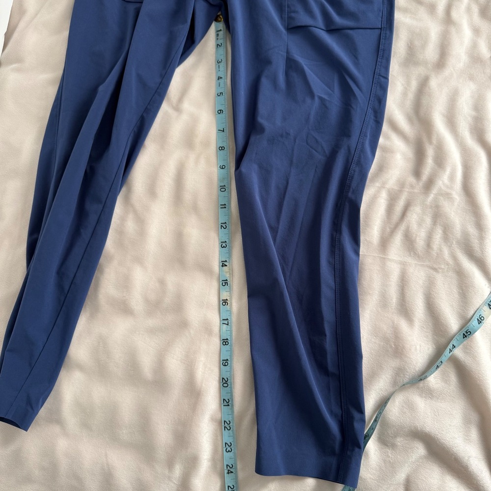 Athleta Skyline Paper Bag High Waisted Blue Pants Size 4 - Picture 10 of 10